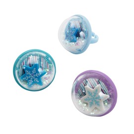 Winter Snow Globe Rings, 12 Pieces