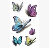 EROSPA® Temporary Tattoo Sheet 3D Butterflies 10.5 x 6 cm