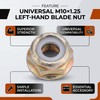 M10 x 1.25 nut, universal M10 x 1.25 leaf nut