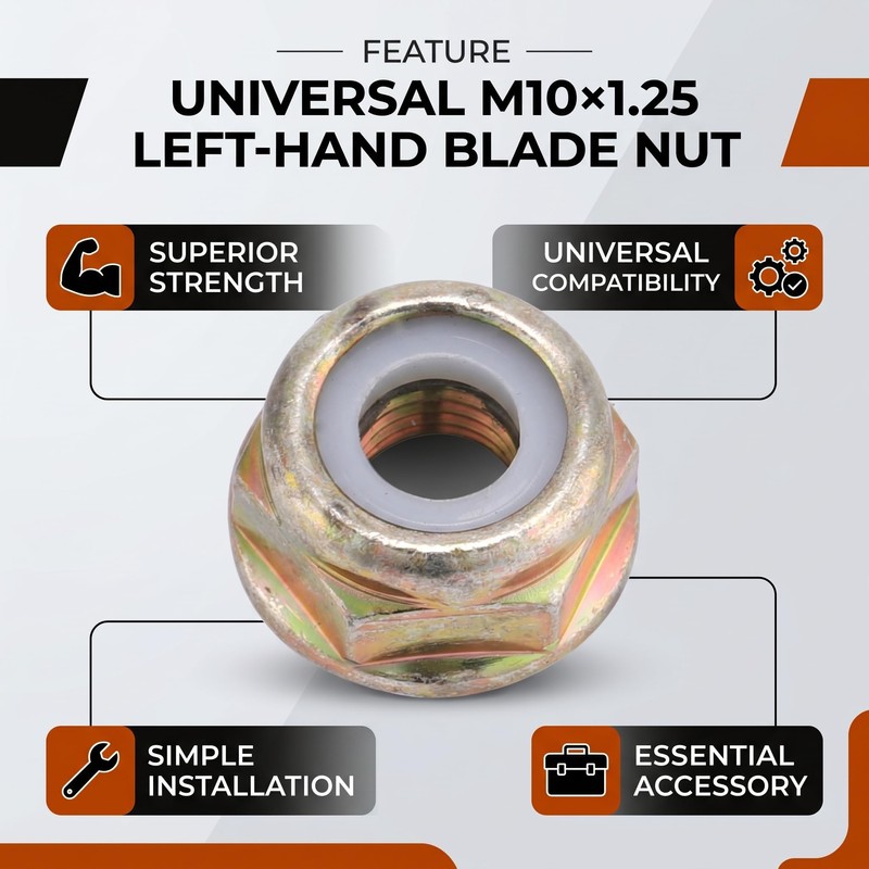 M10 x 1.25 nut, universal M10 x 1.25 leaf nut
