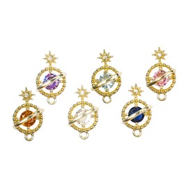 Healeved 6pcs Chic Manicure Nail Decor Multi-Color Zircon Sky Nail Art Accessories for Elegant Design Easy Application for