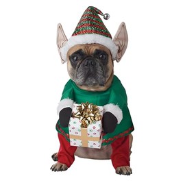 California Costumes, Santa's Little Yelper, Dog Costume X-Small, Green, Red, White