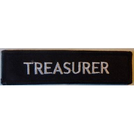 TREASURER VEST PATCH MOTORCYCLE - NEW MOTORCYCLE JACKET PATCH - CLUB MEMBER