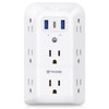 TROND Outlet Extender with USB-C, 8AC Outlet Splitter 3 USB
