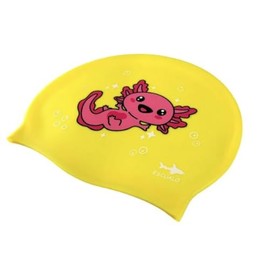 escualo Gorra para Natacion I Unisex I Adulto I Modelo Axolotl I Silicon I Impermeable I Unitalla I Color Amarillo