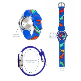 Kiddus Sportive and Educational Children's Watch for Children, Boys and Girls. Analog Wrist Watch for Learning Clock with Exercises