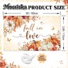 Mocsicka Fall in Love Backdrop Banner 6x3.6ft Boho Autumn Leaves