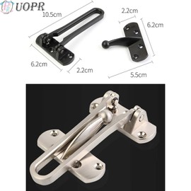 UOPR Door Guard, Entrance Security Door Lock, With Screws, For Outside Opening, Door Arm, Interior Door, Keys, Retrofitable, Earthquakeproof, Door Lock, Auxiliary Lock, Door Hardware, Zinc Alloy, Door