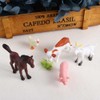 Vctitil 6 Pcs/Set Farmland Worker Pig Horse Cow Duck Goat
