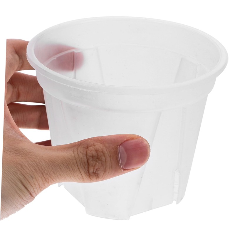 TEHAUX 10Pcs Plastic Basin Pot Green Succulent Plants with Vanilla