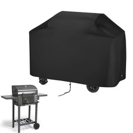 Iptienda BBQ Cover for VonHaus Charcoal BBQ with Warming Rack, Barbeque Cover Waterproof for Outdoor Grill, Grill Cover with Handles and Drawstring-(100L x56W x95H cm)