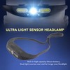 Motion Sensor Head Lamp Rechargeable Sensitive Ultralight Adjustable COB Headlamp