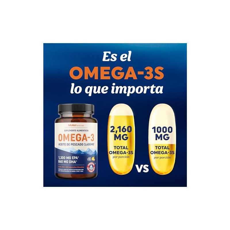 Omega Epa Dha 3600 Aceite Pescado Fish Oil Alta Concentración