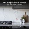 BG Electrical Cooker Control Switch Unit with LED Power Indicator,