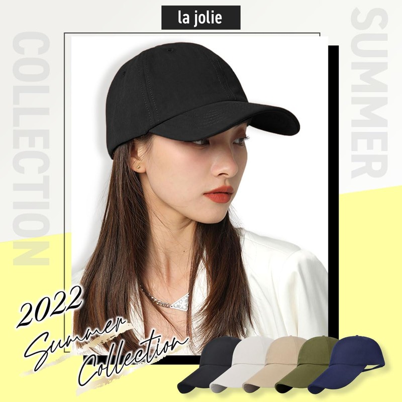 IGNITE LIFE Women's Cap, Simple Plain Cap, 40s, Deep, UV,