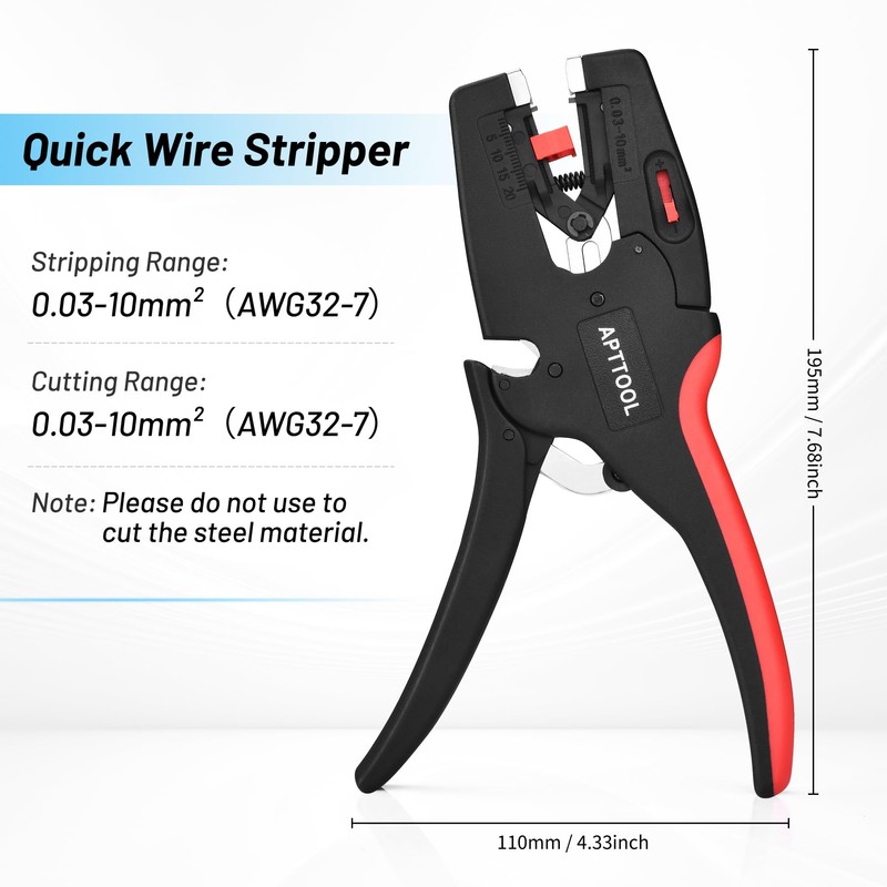 APTTOOL Automatic Wire Stripper, Small Wire Stripping Tool, Wire Stripper
