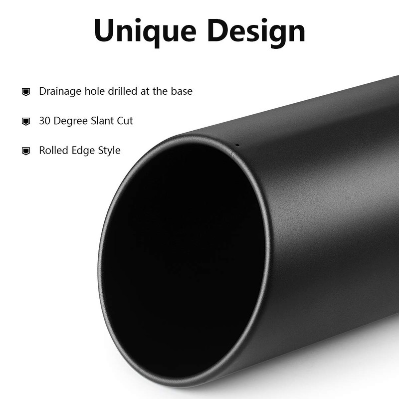 Exhaust Tip 5" Inlet, A-KARCK Exhaust Tailpipe Tip 5" Inlet