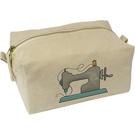 'Sewing Machine' Canvas Wash Bag/Makeup Case (CS00015759)