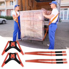 Moving Straps - 2-Person Forearm Lifting Harness | Portable Adjustable Furniture Moving Ropes 880 Lbs Capacity for Kayak Appliance Hauling Warehouse Construction