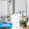 HTRTRR Black Drawer Handles, Single Hole Cabinet Knobs, 6PCS, Matte