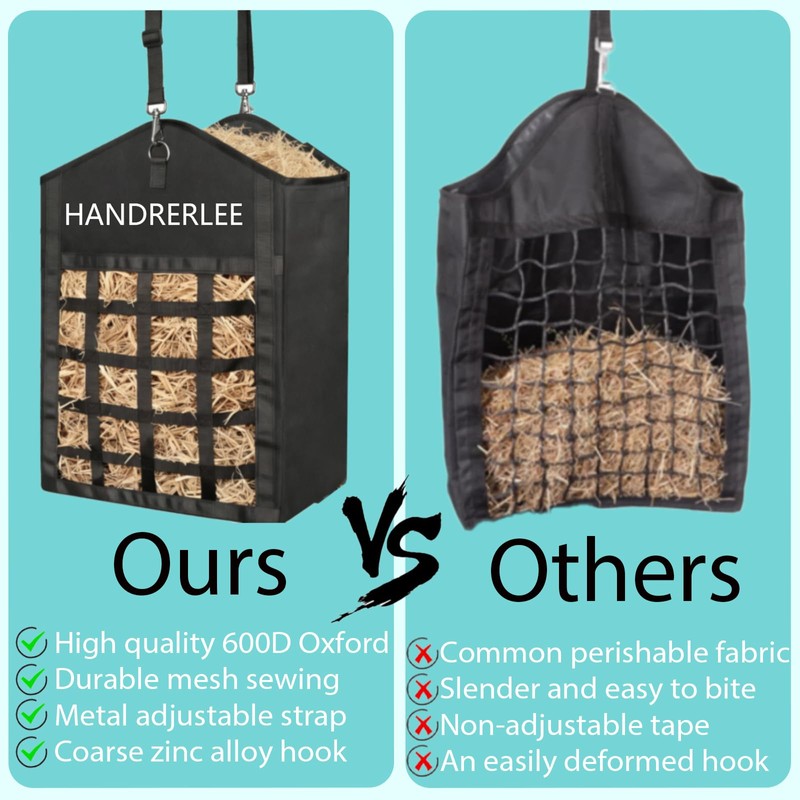 Hay Bags for Horses, 2PCS Slow Feed Hay Bags for