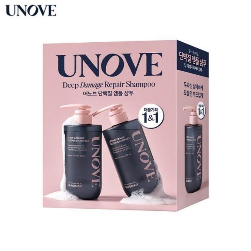 UNOVE Deep Damage Repair Shampoo 500g*2ea, Type:Cherry Blossom + Sweet