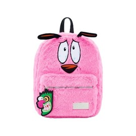 Hot Topic Courage The Cowardly Dog Fuzzy Mini Backpack LIGHT PINK NONE