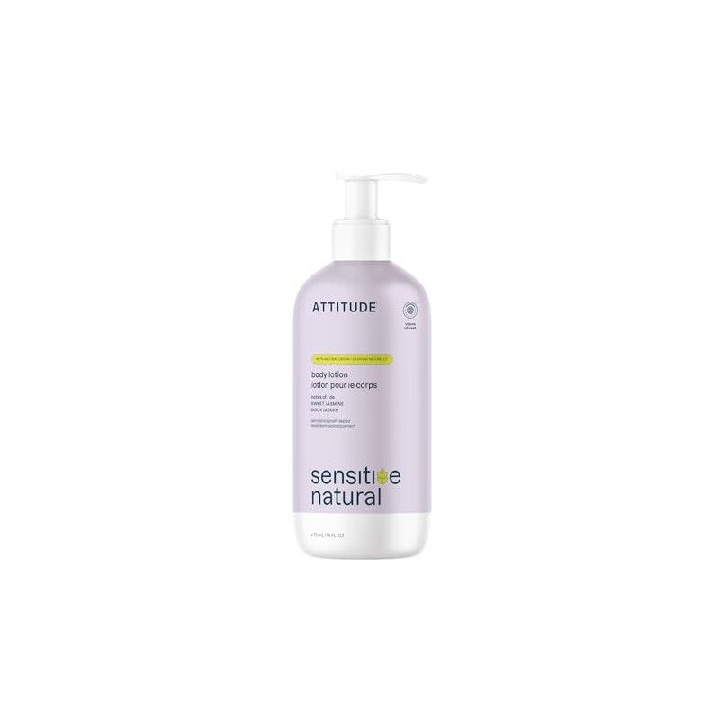ATTITUDE Body Lotion for Sensitive Skin with Oat, EWG Verified,