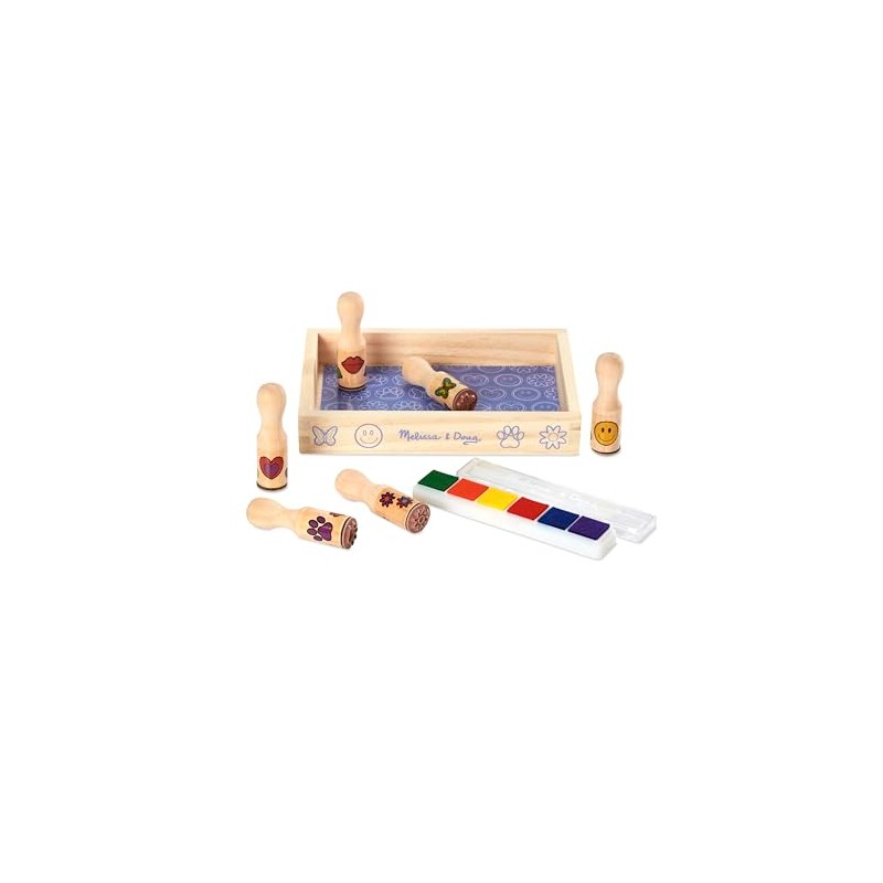 Melissa & Doug Sellos Con Mango De Madera, Artes y