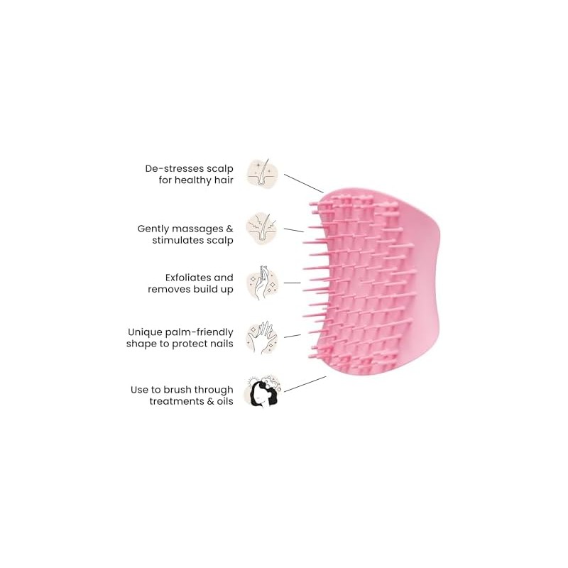 Tangle Teezer The Scalp Exfoliator & Massager, Pretty Pink