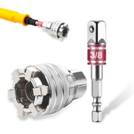 Upgraded Adjustable Universal Socket Wrench, Suitable for 10-19mm Hex Head Nuts and Bolts Driver Tool for 3/8" Power Drill and Ratchet Wrenches