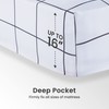 SLEEP ZONE Printed Plaid Queen Size Sheet Set 4 Piece