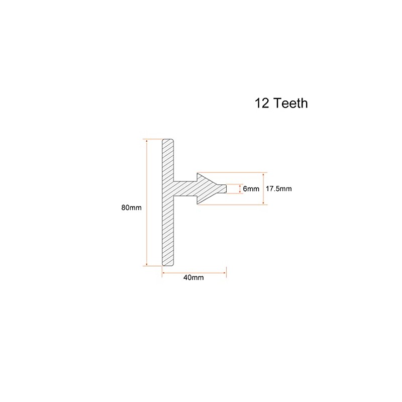uxcell Chuck Key 6mm Pilot 12 Teeth for 1.5-13mm Drill