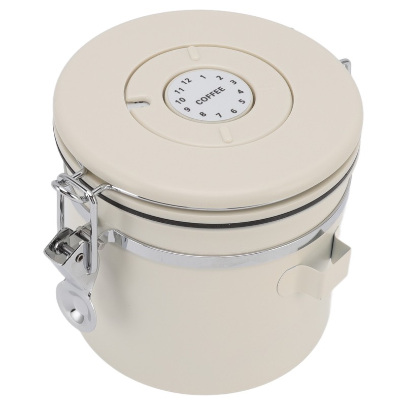 Airtight Coffee Canister 304 Stainless Steel Valve with Scoop for