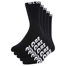 Globe Blackout 5 Pair Men's Socks, Black, FR: M (Manufacturer Size: 7-11)
