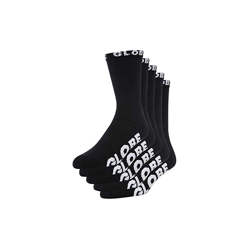 Globe Blackout 5 Pair Men's Socks, Black, FR: M (Manufacturer