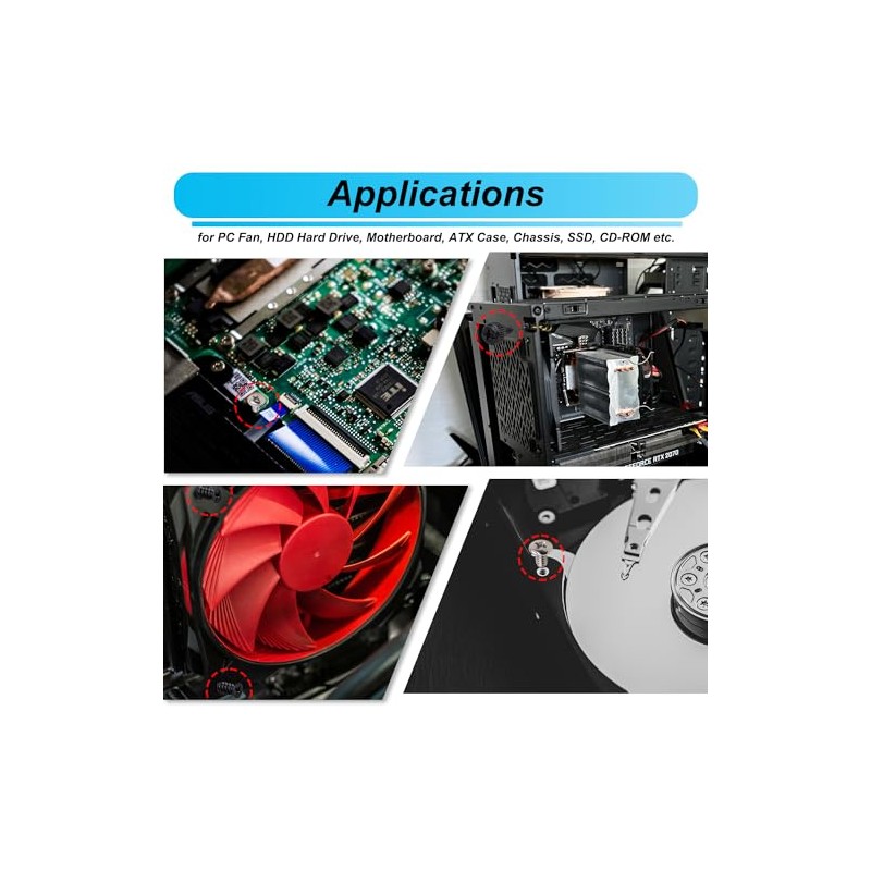 Juego de 502 Tornillos para Computadora, Separadores de Placa Base,