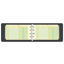 National 63453 Four-Ring Ledger Binder Kit 100 Ledger Sheets 8 1/2 x 5
