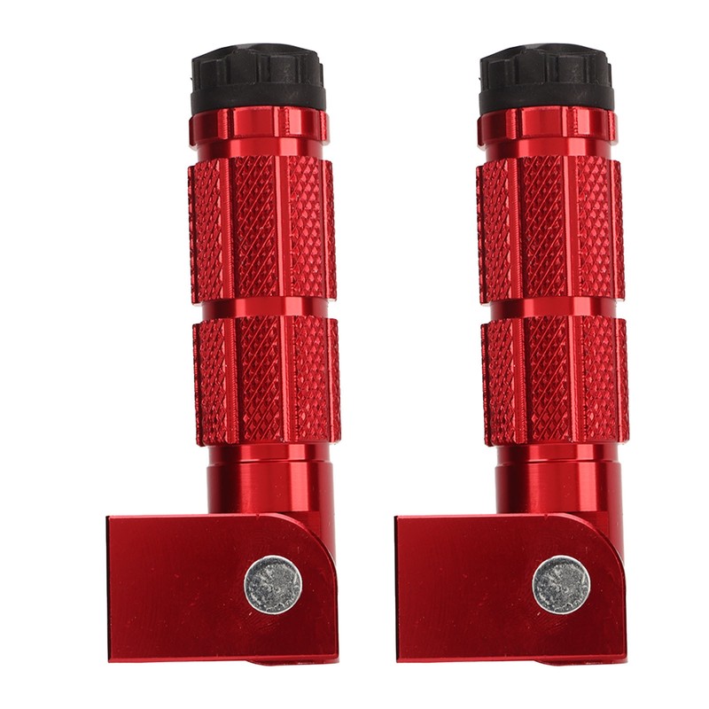 2Pcs Motorcycle Foldable Foot Pegs M8 Antislip Aluminium Alloy Universal