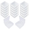 Goodma 17 Pieces Square Empty Mini Clear Plastic Organizer Storage
