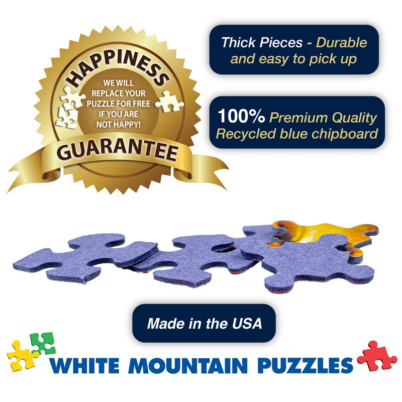 White Mountain Puzzles "Best Sellers", Vintage Book Covers Collage, 1000