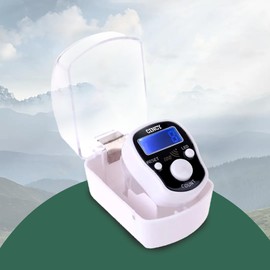 CINCY Clicker Counter – Multi Color LED for Day & Night Use, Instant Reset, Accurate & Quiet, Comfortable Grip, Long Battery Life – for Laps, People, Fishing, Gym, Knitting & More – White