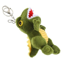 Toyvian Cute Dinosaur Plush Dinosaur Keychain Ornament Kawaii Key Chain Anime Keychain Toy Cartoon Dino, Green