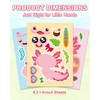 Aowplc 32 Sheets Axolotl Make-a-Face Stickers Mix 'n Match Crafts