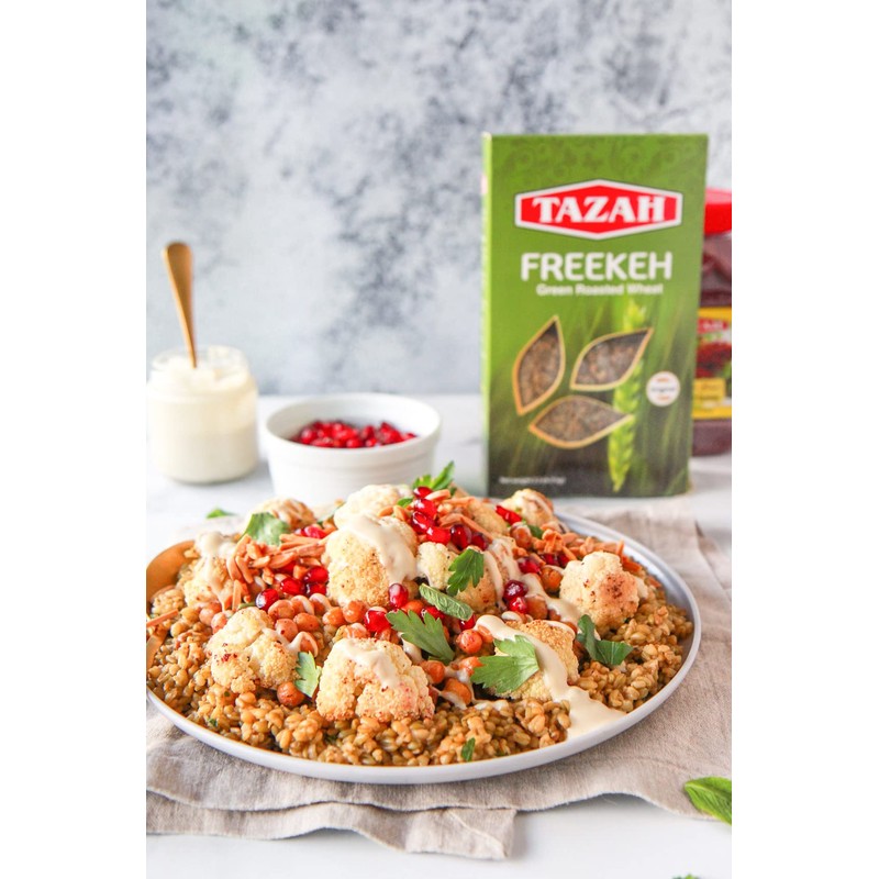 Tazah Freekeh Roasted Durum Wheat 35.2 Ounce Green Wheat 2.2