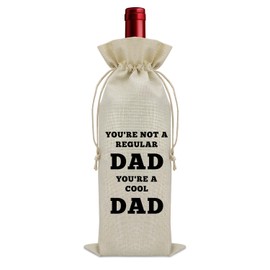 Happy Birthday Dad Gifts from Kids Wine Bag Cool Dad Gifts for Fathers Day Step Dad Gifts from Daughter Wine Bottle Decoration Bag Funny Dad Gifts from Son Wine Accessories Gifts for Wine Lovers
