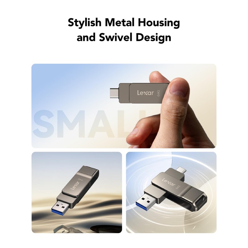 LexaLexar D40E 64 GB Dual USB Drive, Chiavetta USB Type