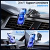 3-in-1 Car Phone Holder [122+LBS Strongest Suction & Stable Clamp