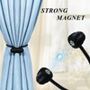Tifanso Black Magnetic Curtain Tiebacks - 4pcs Curtain Tie Backs
