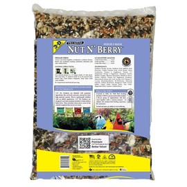 Premium Nut N' Berry Blend Dry Wild Bird Food, 14 Lb., Does Not Contain Fillers, 1 Pack - Loaded with Sunflower, Packed with Wholesome Real Fruits and Nuts